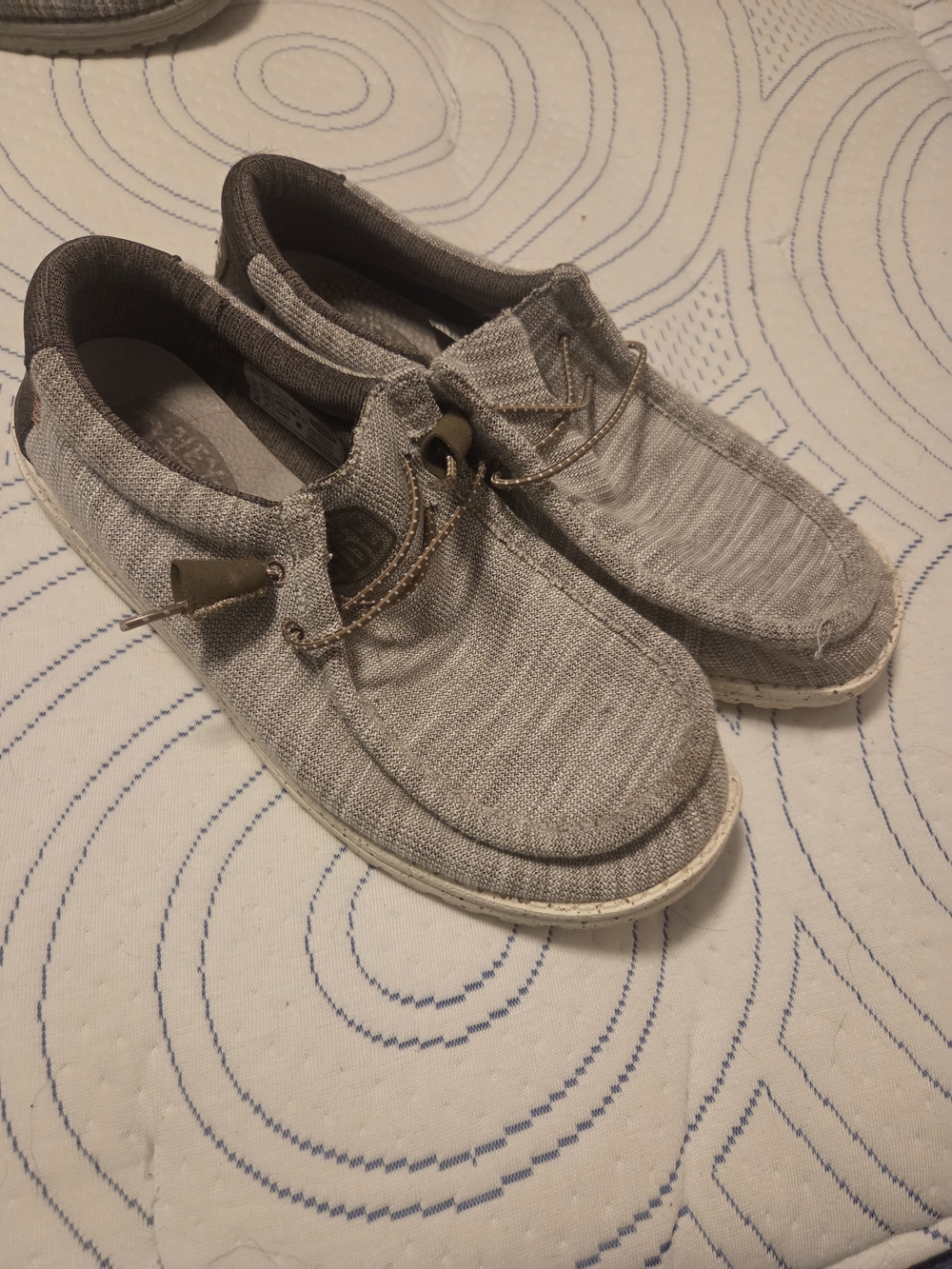 Hey Dude Men's Slip-On Loafers in Light Gray